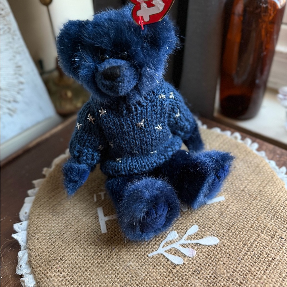 Plush Blue Teddy Bear with Sweater TY Orion you are my universe